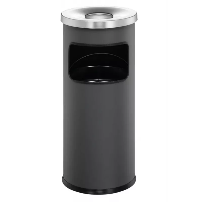 Durable 3332-58 cenicero/papelera redonda, 17 L, aluminio/metal, antracita
