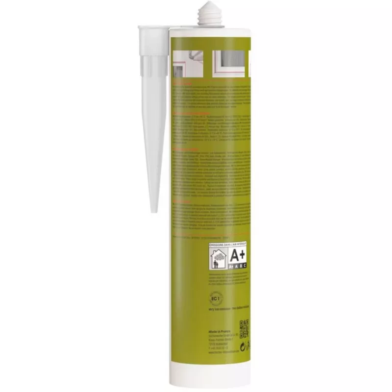 Sellador Flex MS 290ml, masilla selladora blanca, altamente flexible y pintable
