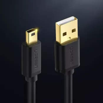 Cable USB UGREEN US132 Mini-USB 1 m — negro, 480 Mbit/s, carga rápida