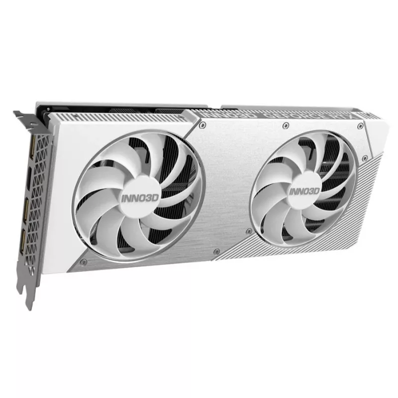 Tarjeta gráfica Inno3D GeForce RTX 5060 Ti — 16 GB GDDR7, PCIe 5.0, 448 GB/s, 250 mm, 2 ranuras, blanco