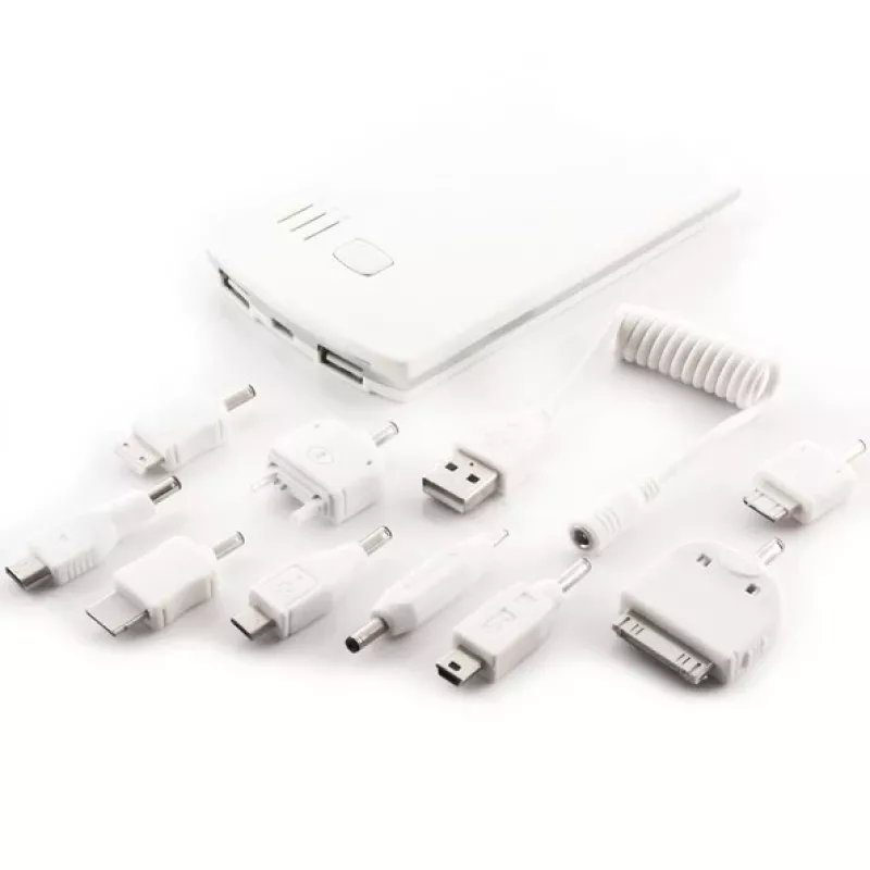 Batería externa PowerNeed P5600W de polímero de litio (LiPo) 5600 mAh blanca