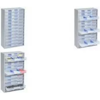 Caja de almacenamiento allit VarioPlus ProM 57/36, 300×565×140 mm, plata