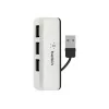Hub de viaje Belkin USB 2.0 de 4 puertos, plateado, F4U021bt