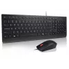 Conjunto de teclado y ratón con cable Lenovo Essential 4X31R64445 — Teclado de tamaño completo con cable USB y ratón USB con cable