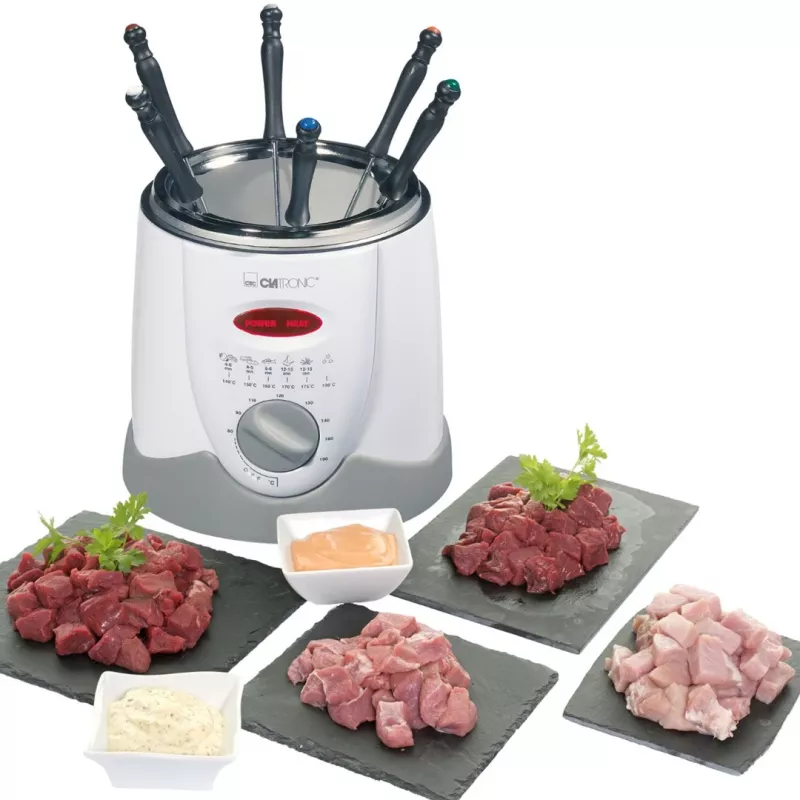 Freidora Clatronic FFR 2916 Single 1 L de sobremesa 900 W gris, blanco