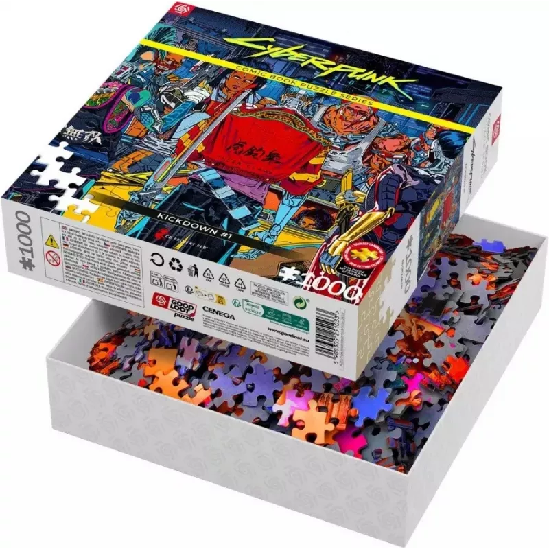 Puzle Good Loot Comic Book Puzzle: Cyberpunk 2077 Kickdown, 1000 piezas