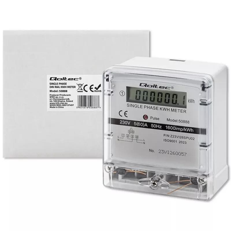 Contador electrónico monofásico de consumo eléctrico 230V LDC