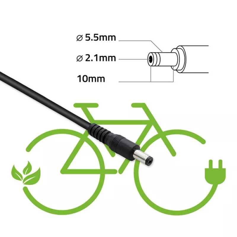 Cargador Qoltec 50761 para baterías de e-bike 36V | 42V | 2A | 5,5*2,5