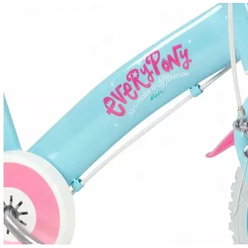 Bicicleta infantil Toimsa 1297 con ruedas de espuma de 12 pulgadas, 4 ruedas, cesta, protector de cadena, guardabarros — My Little Pony