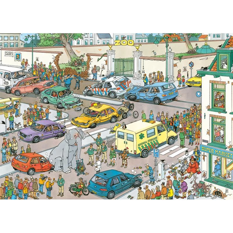 Puzle Jumbo Jan van Haasteren Jumbo geht einkaufen 1000 piezas (20028)