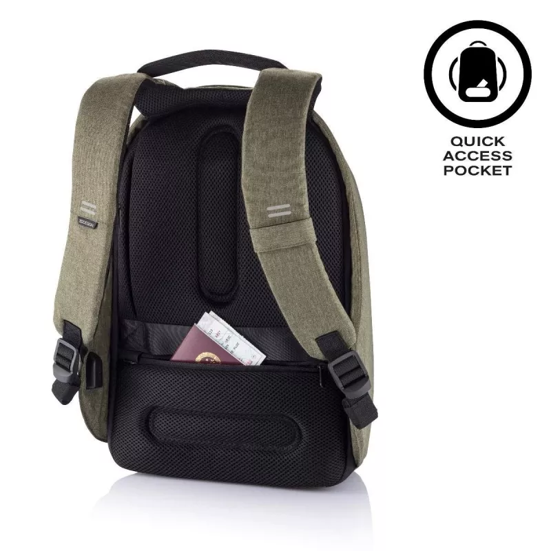 Mochila casual XD-Design Bobby Hero Small verde de piel PU