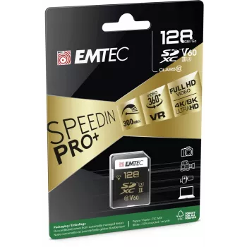 Memoria flash Emtec 128 GB UHS-II SpeedIN PRO+