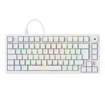 Sharkoon SGK25 75% QWERTZ USB Teclado con cable RGB LED blanco
