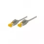 Tecline Cable de red Cat. 6A (ISO/IEC), S/FTP (PiMF), libre de halógenos, con protección de pestaña, amarillo,