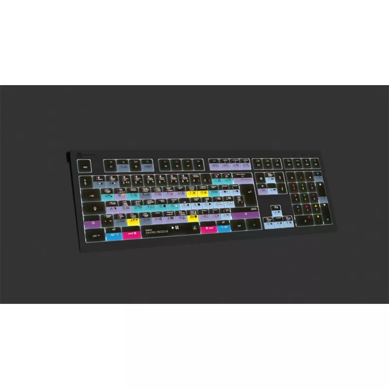 Teclado Logickeyboard ASTRA 2 USB QWERTY inglés negro tamaño completo 104 teclas