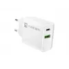Cargador rápido de red NATEC RIBERA 12V 20W USB-C PD 3.0 + USB-A Samsung AFC blanco