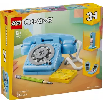 Juguete de construcción LEGO Creator 3 en 1 31174 set Teléfono retro, 383 piezas, 8+ años, 70×110×150 mm