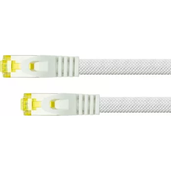 Python Series Cable de red RJ45 con cable Cat.7 - protección de la lengüeta (RNS) y trenza de nailon - S/FTP - PiMF - libre de halógenos - 500MHz - OFC - blanco - 25m (8070PY-250W)