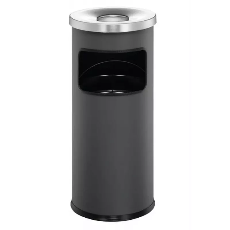 Durable 3332-58 cenicero/papelera redonda, 17 L, aluminio/metal, antracita