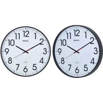 Reloj de pared radiocontrolado MAUL MAULclimb negro 47,0 cm plástico (90548)
