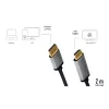LogiLink CDA0107 Adaptador de cable de vídeo 2 m DisplayPort HDMI negro gris