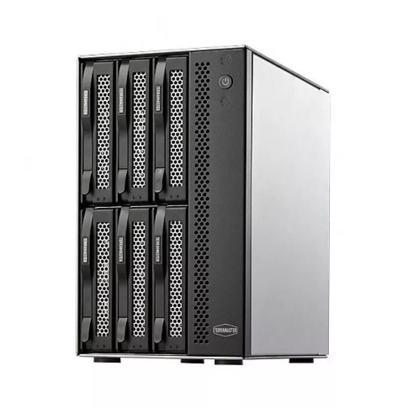 TerraMaster D6-320 unidad de disco de sobremesa negra 6 unidades HDD SSD