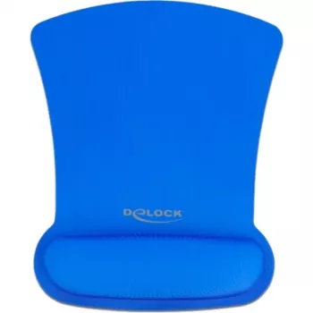 Alfombrilla de ratón ergonómica Delock con reposamuñecas azul 255 x 207 mm (12699)