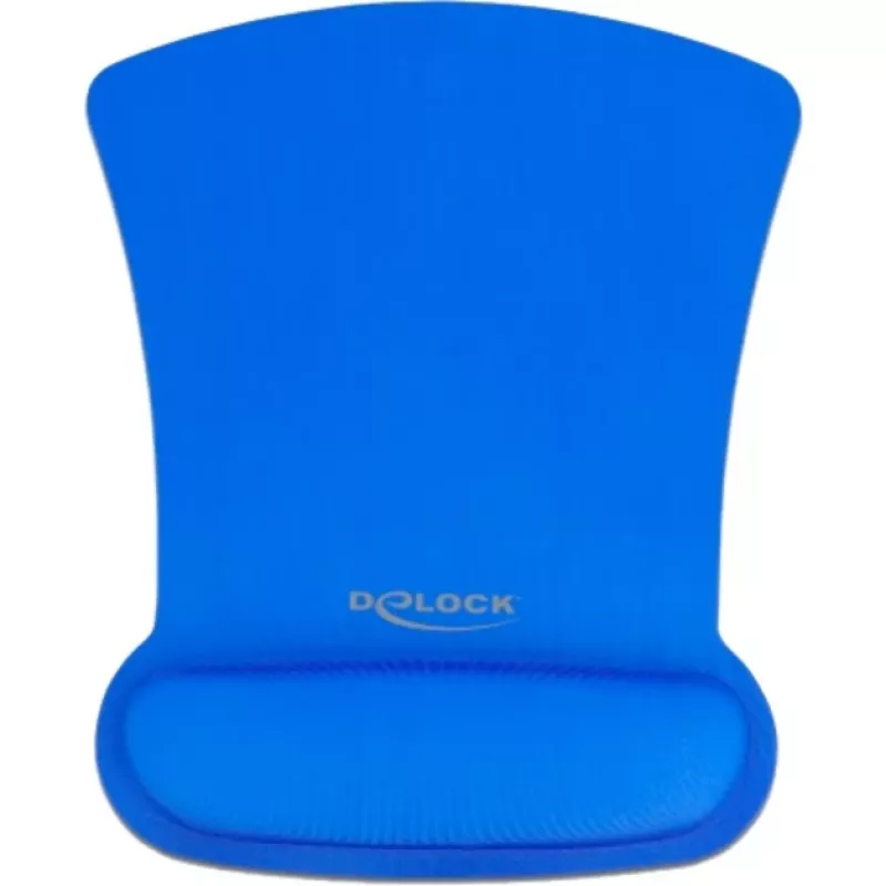 Alfombrilla de ratón ergonómica Delock con reposamuñecas azul 255 x 207 mm (12699)