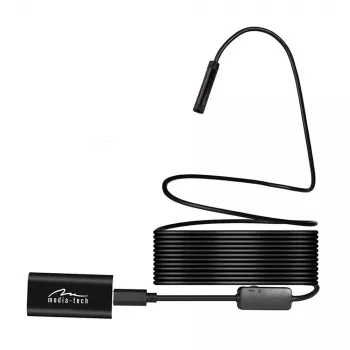 Endoscopio WiFi MEDIA-TECH MT4099, sonda de 8 mm, cable de 5 m, IP67, 1280×720@30fps, ángulo de visión de 70°, batería de 800 mAh