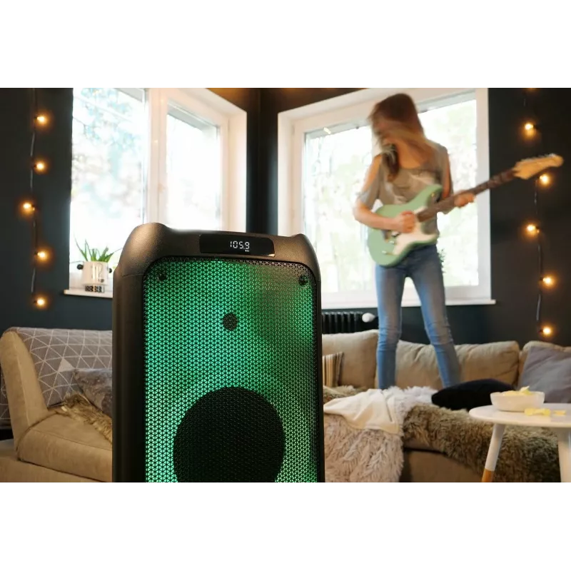Sistema de karaoke Blaupunkt PB10DB 1000W micrófono con cable indicador LED