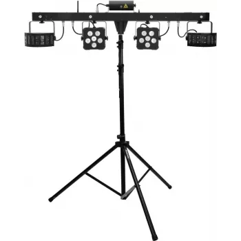 Set de barra láser LED EUROLITE KLS PRO FX con trípodes de altavoz M-4 sistema de iluminación
