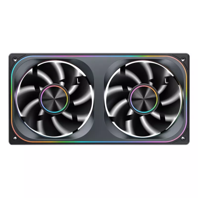 Jonsbo ZA-240 Infinity Mirror ventilador ARGB PWM de aspas invertidas, 240 mm, negro
