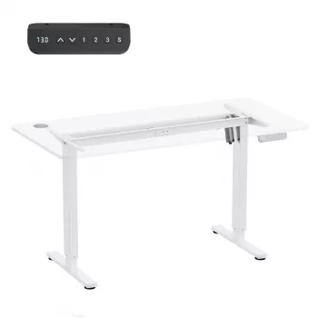 Escritorio con regulación eléctrica de altura ergo office ER-400 W — altura máx. 1160 mm, carga máx. 80 kg