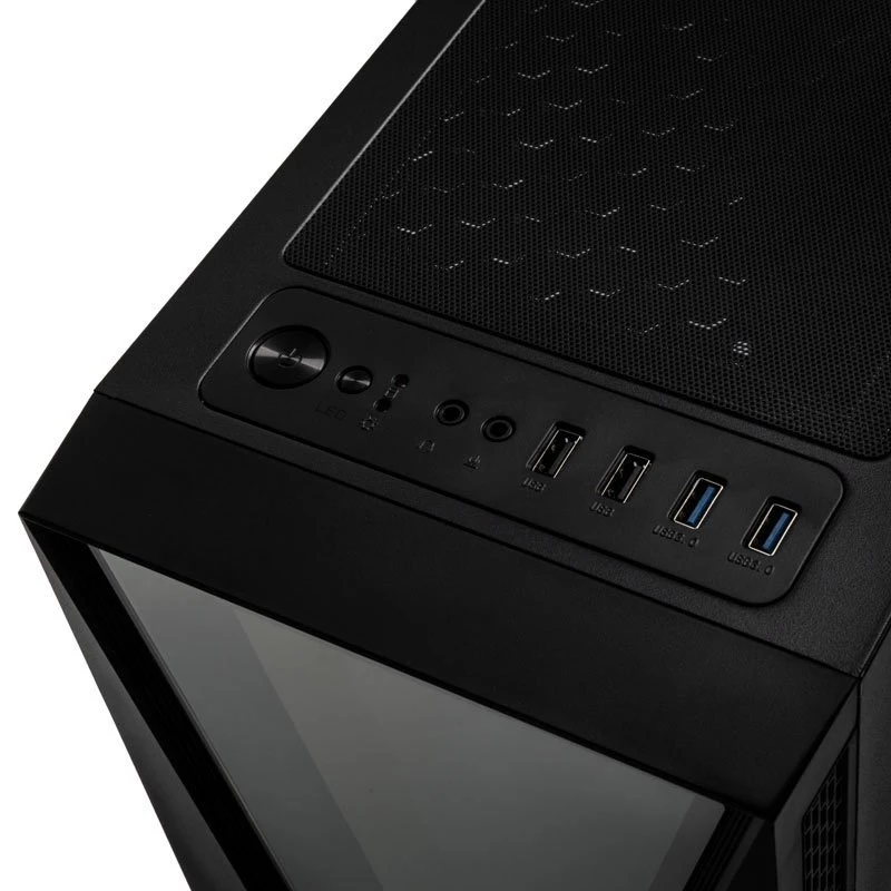 Kolink VOID RGB caja de PC torre, negra, con ventana, ventilador LED, filtro antipolvo