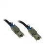 Inter-Tech - Cable SAS externo - SAS 6Gbit/s - 4x Mini MultiLane SAS (SFF-8088) apantallado, 26 pines a 4x Mini MultiLane SAS (SFF-8088) apantallado, 26 pines - 1 m - Negro