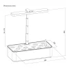 Sistema inteligente de cultivo de plantas de interior GreenBlue, maceta SMART, capacidad 4L, para 12 plantas, LEDs de espectro completo, GB133