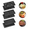 Sandwichera Clatronic ST/WA 3670 800 W negra, acero inoxidable