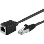 Goobay cable alargador CAT 5e F/UTP, negro, 2 m - material de cobre, conector macho RJ45 (8P8C) conector hembra RJ45 (8P8C) (73388)