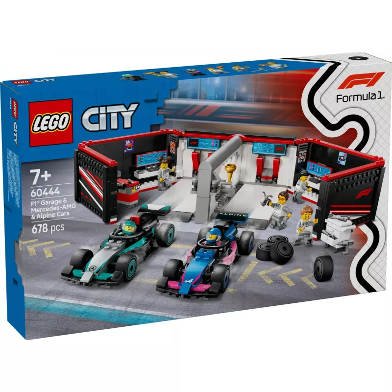 LEGO CITY 60444 Garaje F1 y coches Mercedes-AMG y Alpine