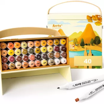 Rotuladores de doble punta Arrtx LC302185 — 40 colores (incluye tono amarillo)