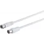 Cable coaxial S/CONN 80078-32 10 m tipo F blanco