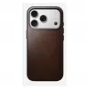 Funda para móvil Nomad Traditional Leather Case para iPhone 17 Pro, cuero-microfibra, compatible con 6,3 pulgadas (16 cm), marrón