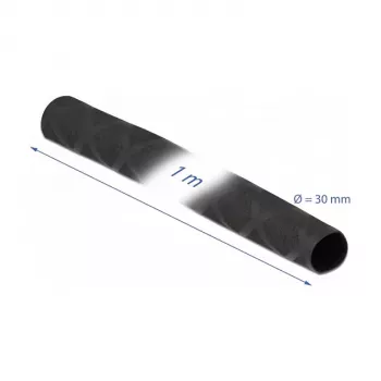 Tubo termorretráctil DeLOCK 19596 patrón X antideslizante 1 m x 30 mm negro