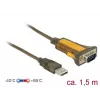 Cable serie DeLOCK 65840 USB Type-A DB-9 1,5 m negro amarillo