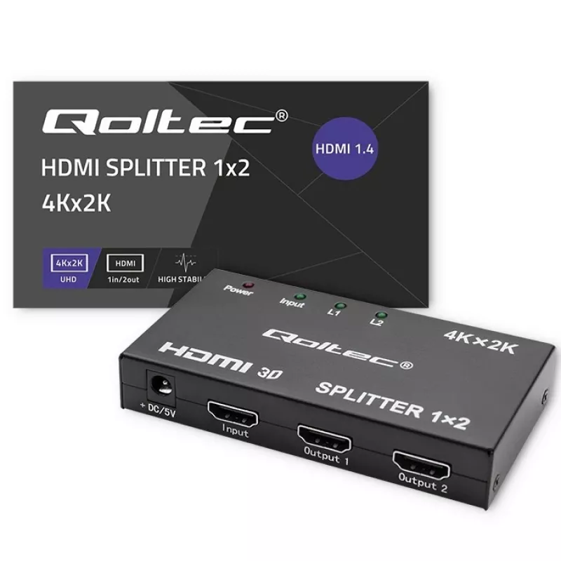 Splitter HDMI activo 2 x HDMI 4Kx2K, 3,4 Gbit/s
