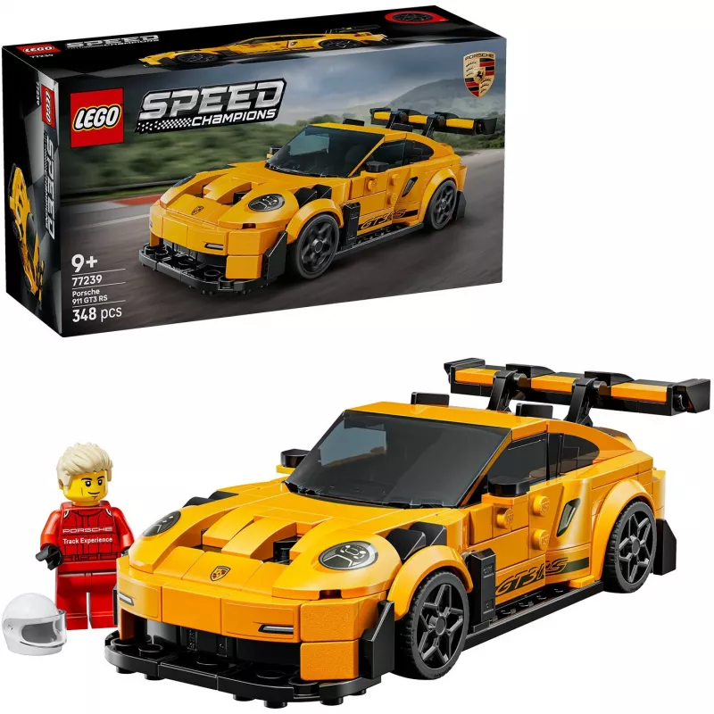 Juguete de construcción LEGO Porsche 911 GT3 RS Speed Champions 77239 — escala 1:18, 348 piezas, 9+ años