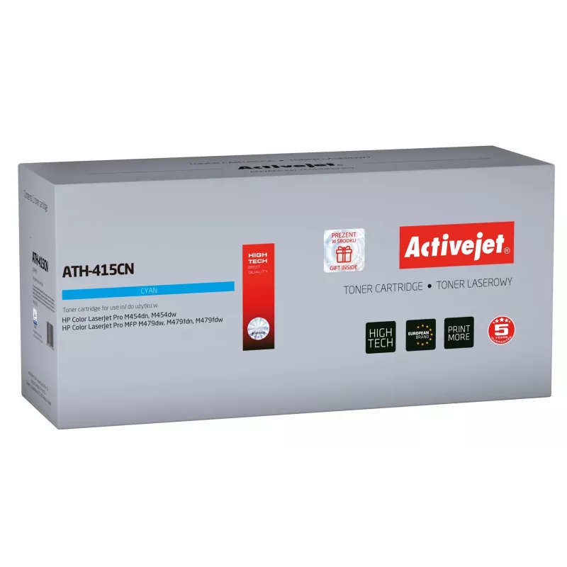 Activejet ATH-415CN Tóner (Recambio para HP 415A W2031A; Supreme; 2100 páginas; azul) con chip