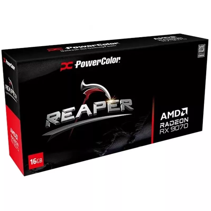 Tarjeta gráfica PowerColor Radeon RX 9070 16 GB GDDR6 PCIe 5.0, 2520 MHz Boost, 3x DisplayPort 2.1a + HDMI 2.1b, 2x 8 pines