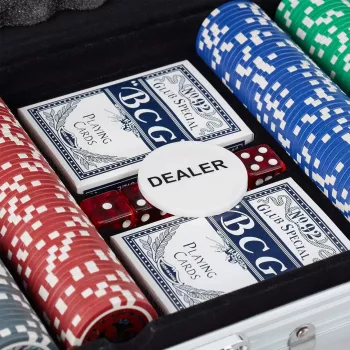 Extralink Set DO Pokera Premium 300 fichas 2 barajas y estuche de dados