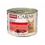 Comida húmeda para gatos Animonda Carny lata 200 g — ternera, sin cereales, sin gluten, para gatos adultos, apta para alergias alimentarias